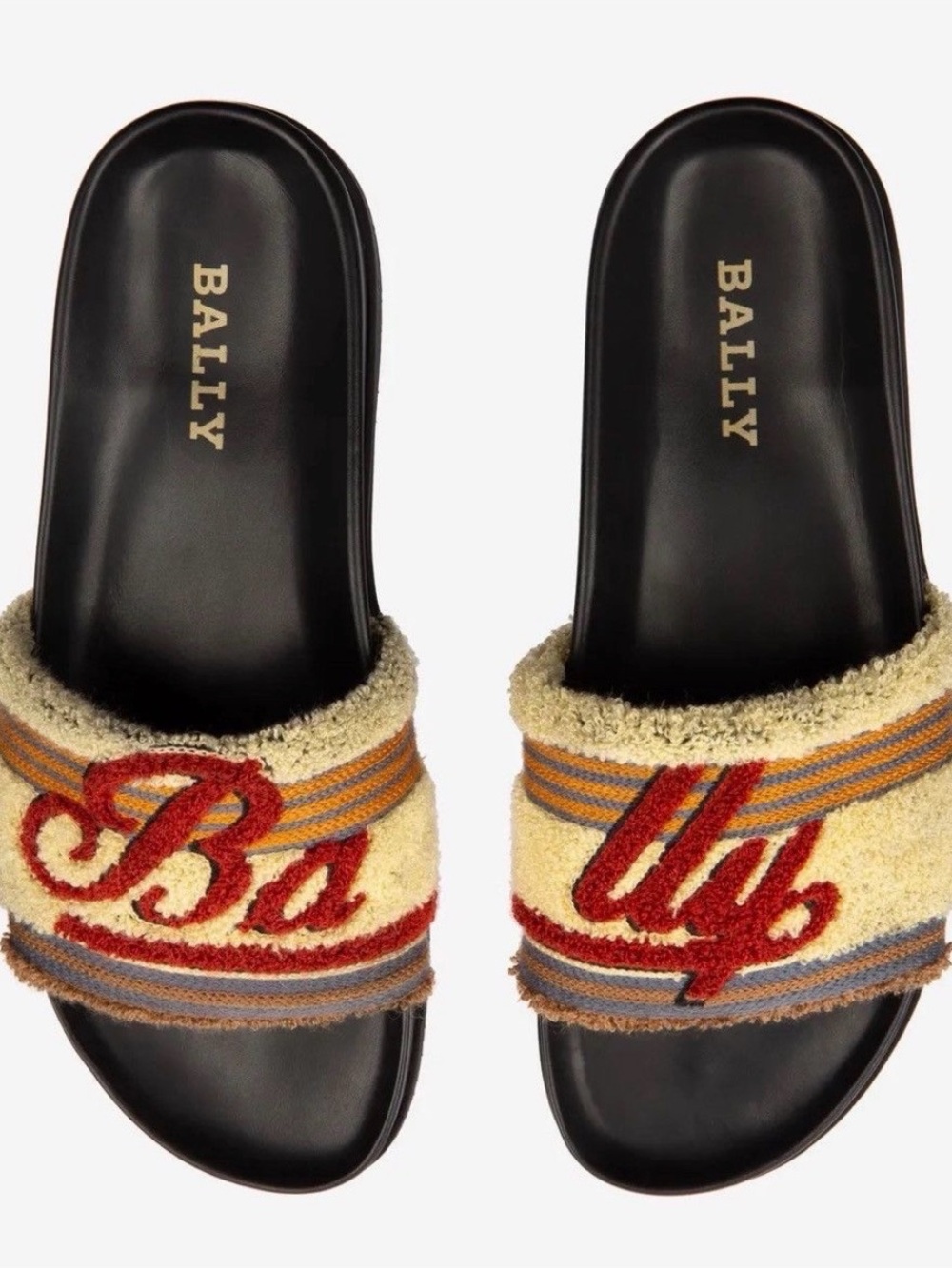 COTTON POOL SLIDE IN GINGER by BALLY